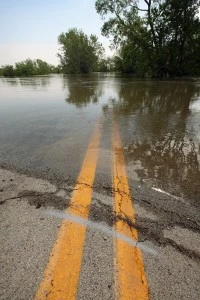 flooded road flooded road